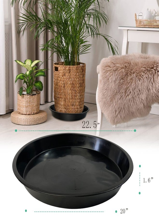 DUNPUTE Plant Saucer 16 18 20 22 Inch, 4 Pack Heavy Duty Large Plant Tray for Planter Pot, Plastic Flower Pot Saucers Drip Water Trays for Indoors and Outdoors (22 Inch) - Image 2
